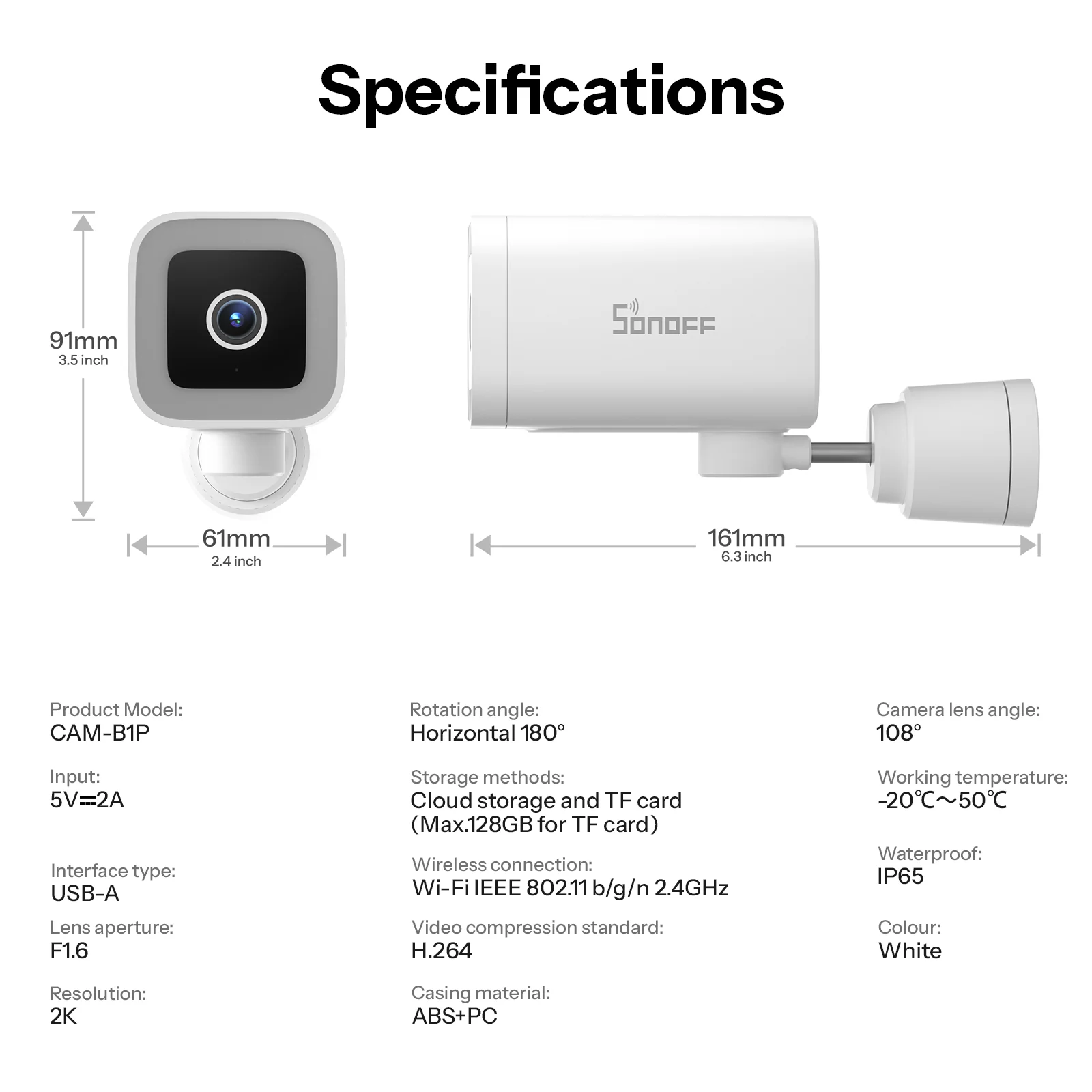 SONOFF CAM Outdoor Smart  Security Camera | CAM-B1P - Image 11