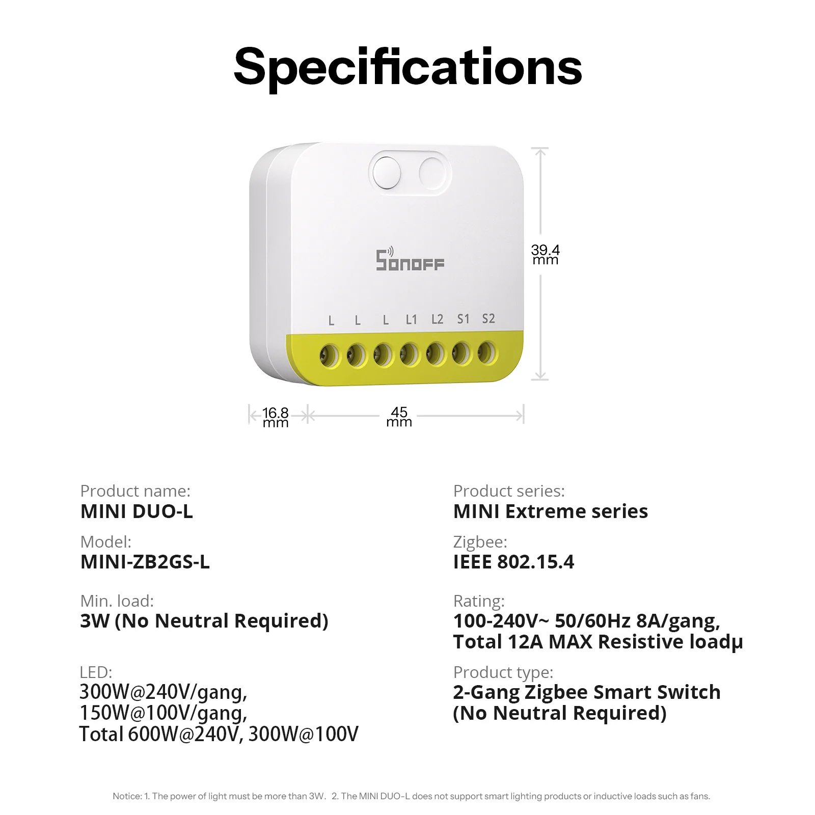 SONOFF MINI DUO-L 2-Gang Zigbee Smart Switch | MINI-ZB2GS-L - Image 11