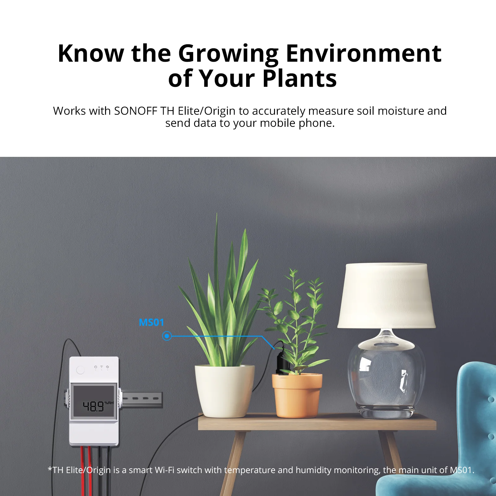 SONOFF MS01- Smart Soil Moisture Sensor with RJ9 Adapter - Image 2