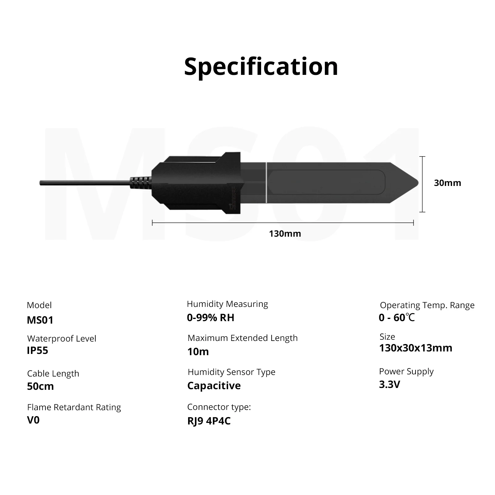 SONOFF MS01- Smart Soil Moisture Sensor with RJ9 Adapter - Image 7